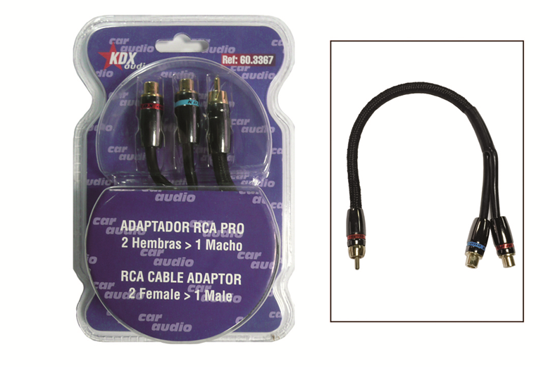 Imagen del producto ADAPTADOR RCA 1 MACHO-2 HEMBRAS-Pro