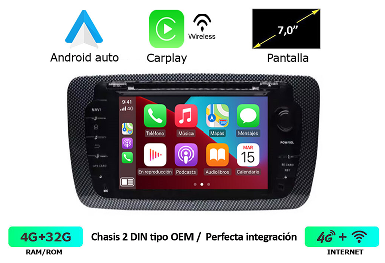 Imagen del producto EQUIPO MULTIMEDIA 2DIN OEM