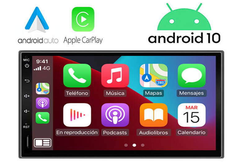 Imagen del producto EQUIPO MULTIMEDIA 2DIN UNI CARPLAY&ANDROID AUTO