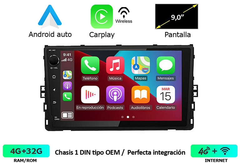 Imagen del producto EQUIPO MULTIMEDIA 2DIN OEM
