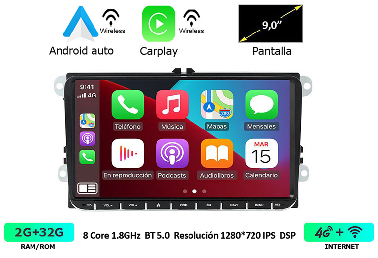 Imagen del producto EQUIPO MULTIMEDIA 2DIN OEM