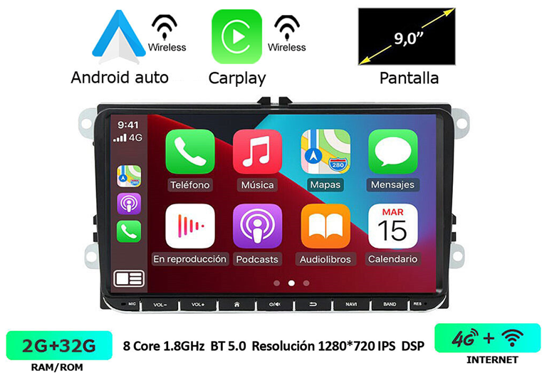 Imagen del producto EQUIPO MULTIMEDIA 2DIN OEM