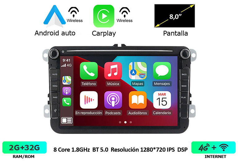 Imagen del producto EQUIPO MULTIMEDIA 2DIN OEM