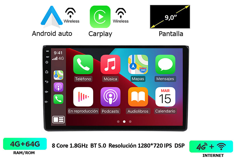 Imagen del producto EQUIPO MULTIMEDIA 2DIN OEM