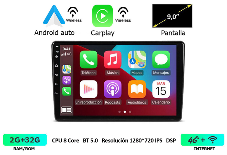 Imagen del producto EQUIPO MULTIMEDIA 2DIN OEM