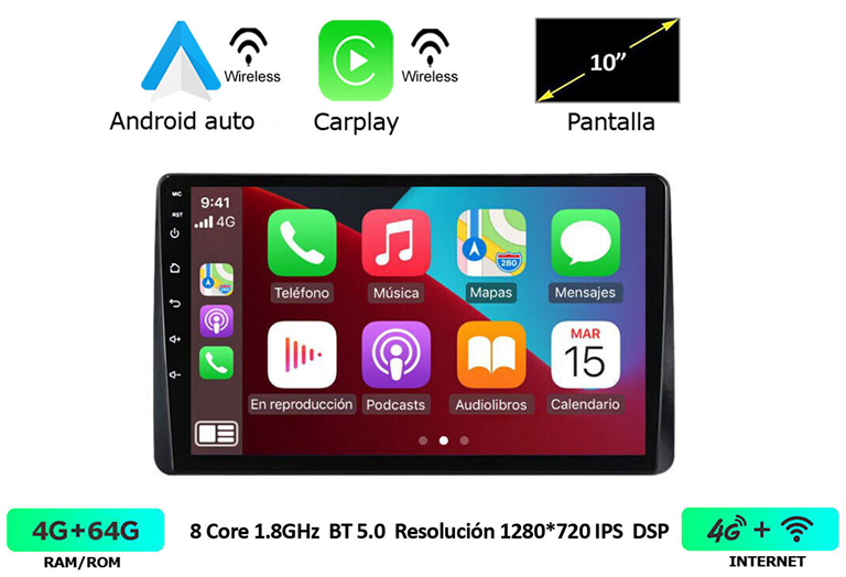 Imagen del producto EQUIPO MULTIMEDIA 2DIN OEM