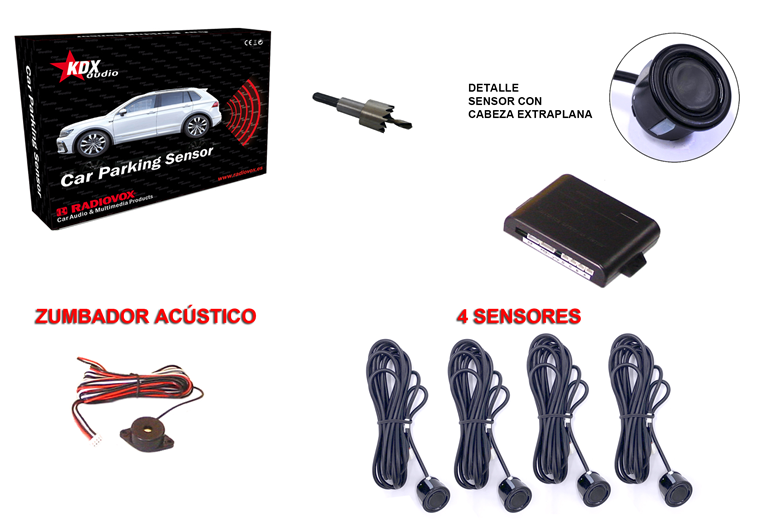 Imagen del producto 4 SENSORES POSTERIORES PARKING CON ZUMBADOR